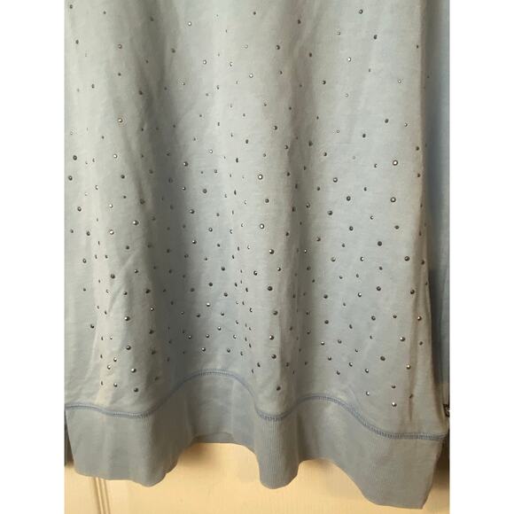 Rock & Republic Women's Light Blue Studded Long Sleeve Pullover Size Large NWT - Picture 5 of 12